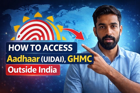 How to open access uidai aadhar outside India